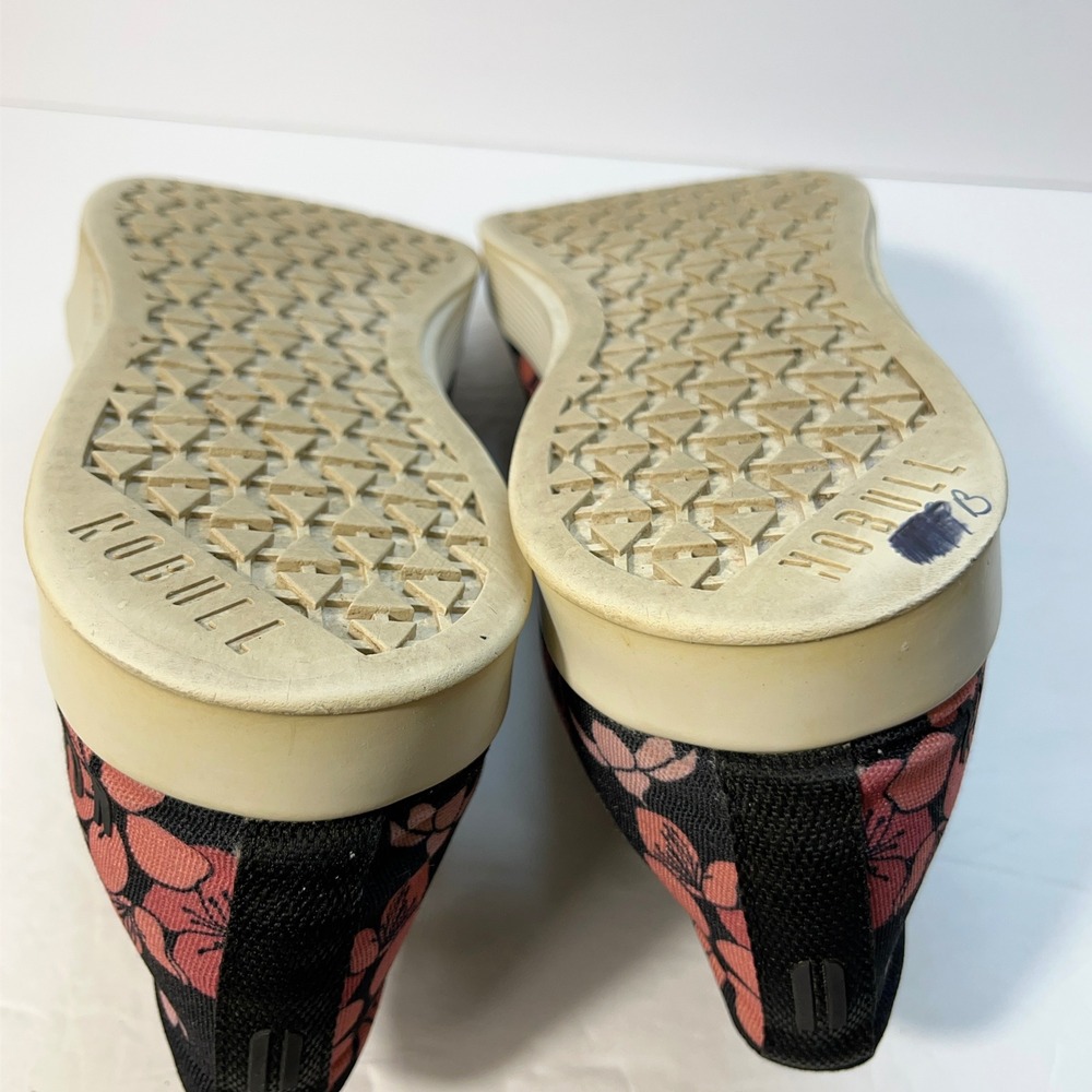 NOBULL Training Shoes W 12.5/M 11 Black Pink Cherry Blossom Floral Canvas Gym - Picture 12 of 12